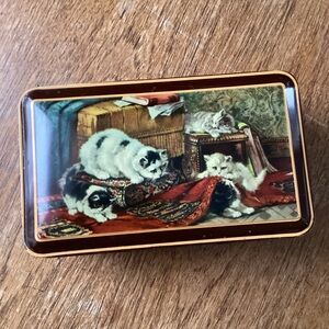 🛍️5/💲20🛍️ Vintage 1950s Kitten Cat Tin - Mid Century Kitsch